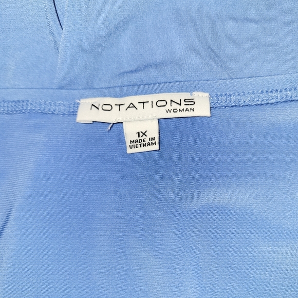 Notations Front Tie buttoned Blouse - Picture 3 of 7